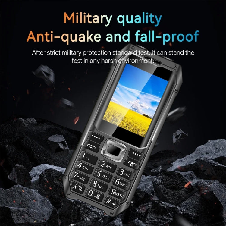 Q6000 Elder Keypad Phone, 2.4 inch, 6800mAh, Dual Flashlights, 21 Keys, SOS, FM, Dual SIM, GSM