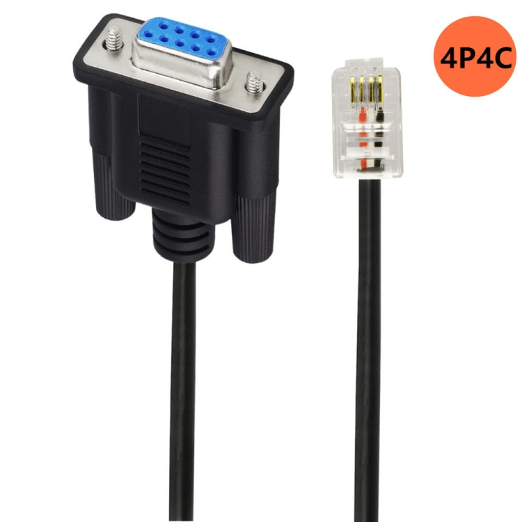 DB9 to RJ9 Adapter Cable 4P4C Telephone Crystal Head RS232 Connection Cable, Length: 1.8m