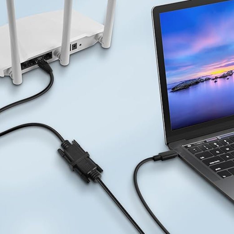 DB9 to RJ9 Adapter Cable 4P4C Telephone Crystal Head RS232 Connection Cable, Length: 1.8m