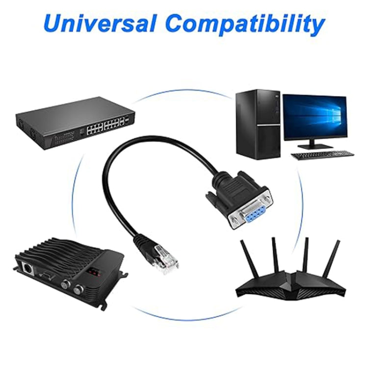 DB9 to RJ9 Adapter Cable 4P4C Telephone Crystal Head RS232 Connection Cable, Length: 1.8m