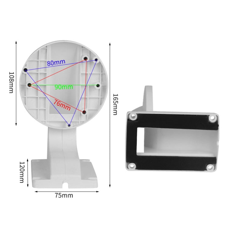 5pcs Universal Plastic Surveillance Camera Hemisphere Wall Mount Bracket