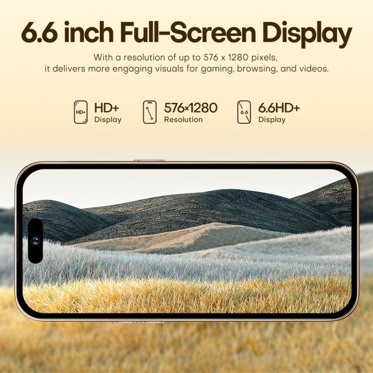 U218 / i16 Pro Max, 1GB+16GB, 6.6 inch Android 8.1 MTK6580A Quad Core, OTG, Network: 3G, Dual SIM