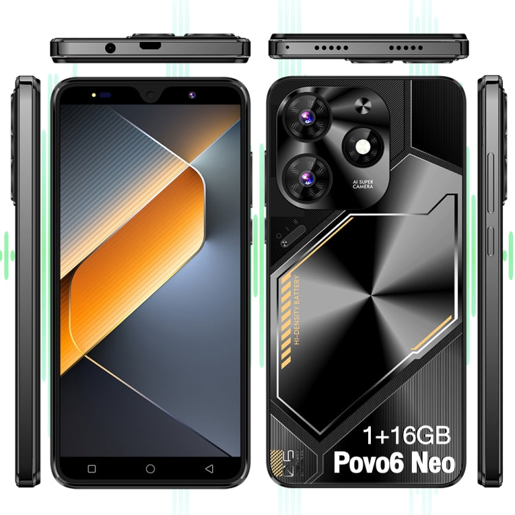 Povo6 Neo / DP29, 1GB+16GB, Face Identification, 5.0 inch Android 8.1 MTK6580M Quad Core, Network: 3G, Dual SIM