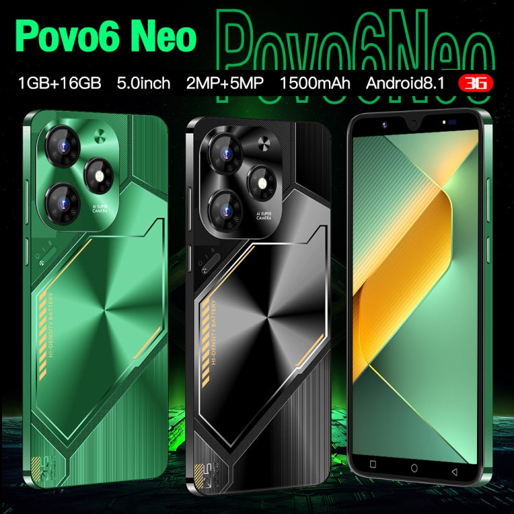 Povo6 Neo / DP29, 1GB+16GB, Face Identification, 5.0 inch Android 8.1 MTK6580M Quad Core, Network: 3G, Dual SIM