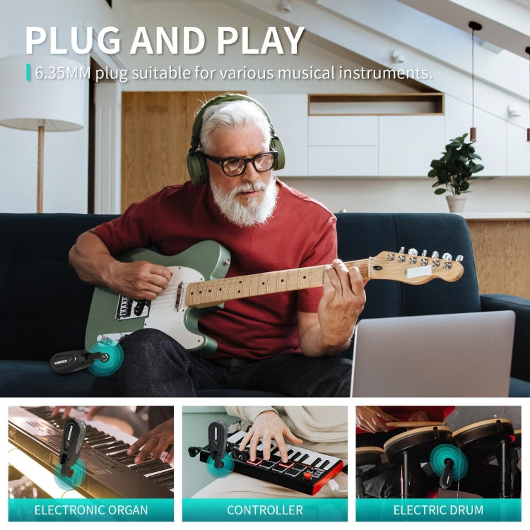 XTUGA JTSY23 UHF Wireless Guitar Receiver Pickup Adapter