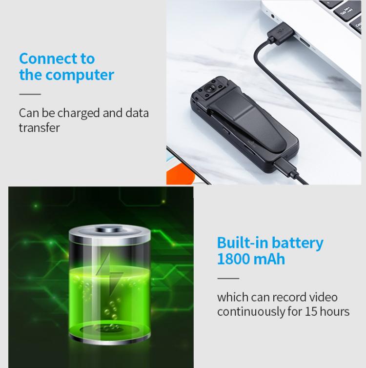 Z7 1080P HD Night Vision Magnetic Video Recorder with Back Clip