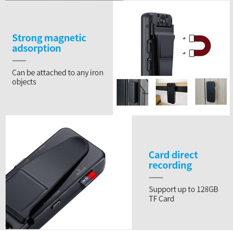 Z7 1080P HD Night Vision Magnetic Video Recorder with Back Clip