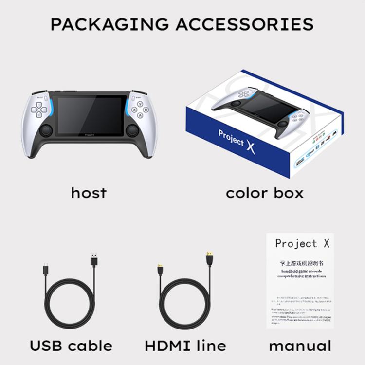 PROJECT X Handheld Game Console 4.3 inch Screen ATM 7051 CPU