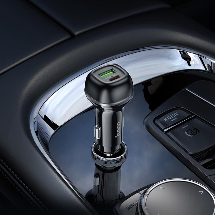 hoco Z58A Rank Dual Port PD30W and QC3.0 Car Charger Set with Type-C to 8 Pin Cable