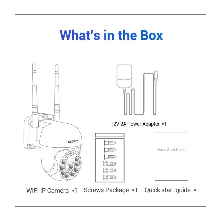 ESCAM WNK710 3MP HD Motion Detection WiFi Intelligent Dual-light Source Camera