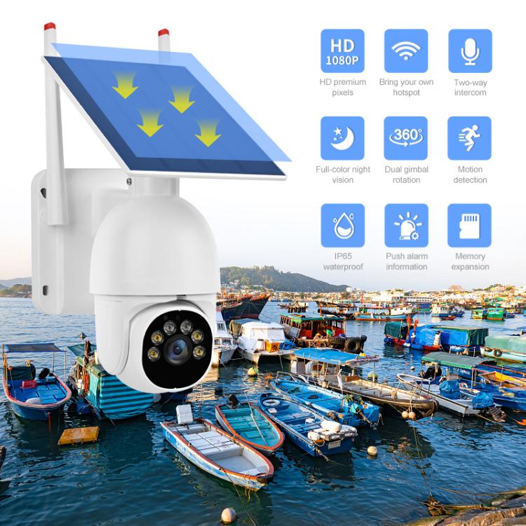 1080P Outdoor Low Power Solar Panel HD WiFi Surveillance Camera