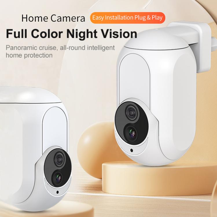 Home Socket Type WiFi Surveillance Camera Support Night Vision & Two-way Intercom