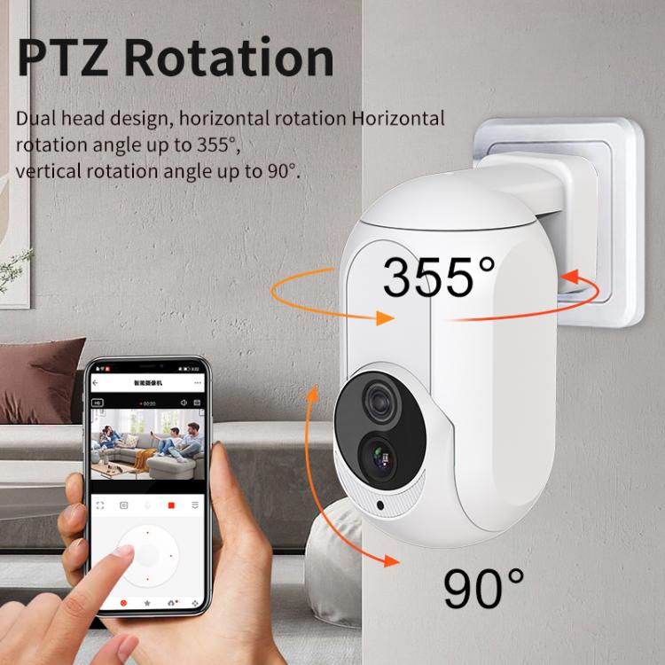 Home Socket Type WiFi Surveillance Camera Support Night Vision & Two-way Intercom