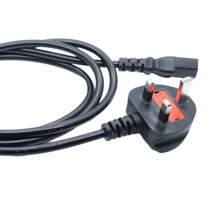 Big UK Plug Computer PC Power Cord 3 Pin Cable 0.5 Square