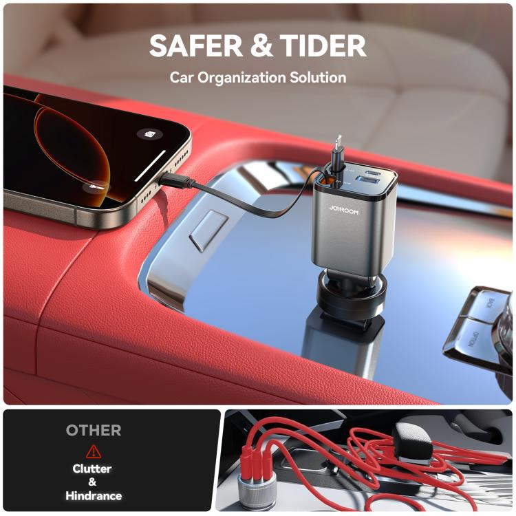 JOYROOM CCL05 4 in 1 Retractable Cable Car Charger