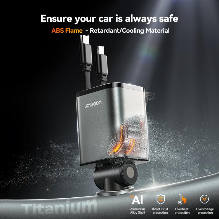 JOYROOM CCL05 4 in 1 Retractable Cable Car Charger