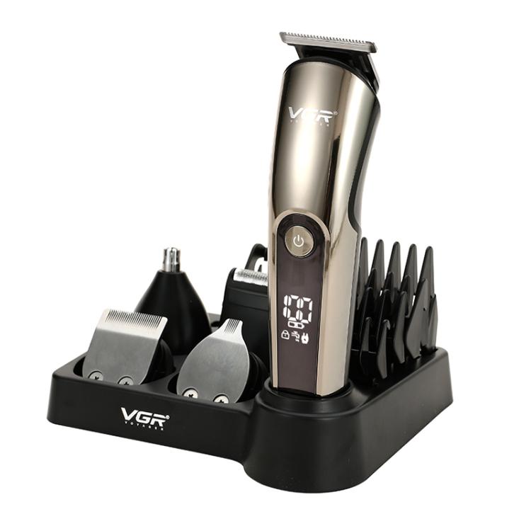 VGR V-107 11-in-1 IPX6 Digital Display Electric Hair Clipper Kit