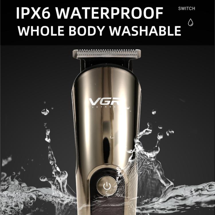 VGR V-107 11-in-1 IPX6 Digital Display Electric Hair Clipper Kit