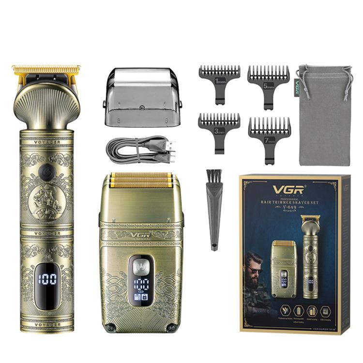 VGR V-649 USB Digital Display Electric Hair Clipper & Shaver Set