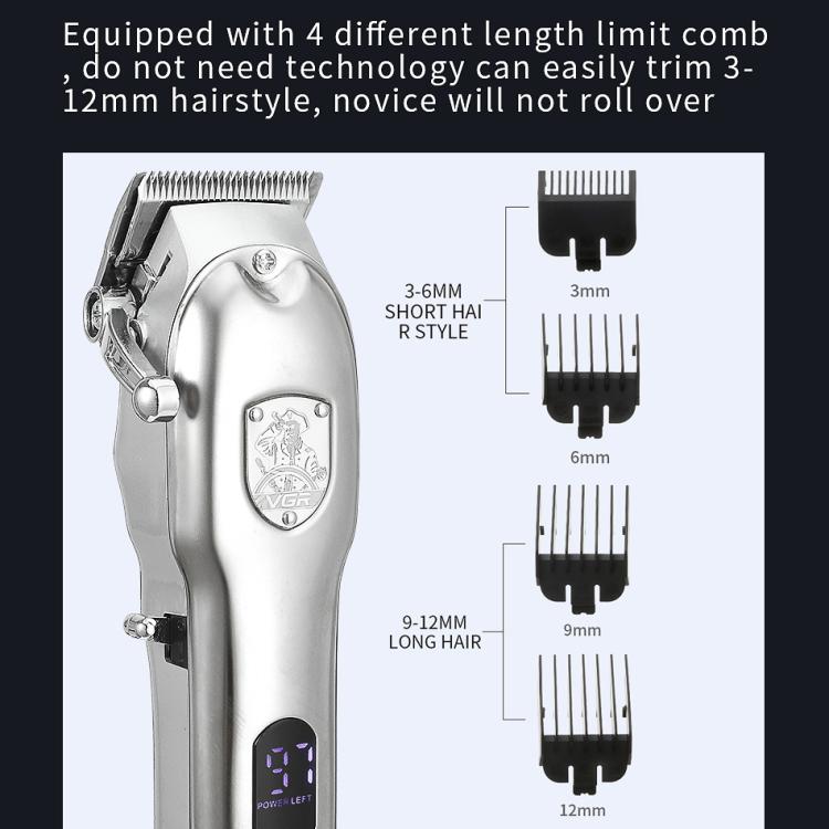 VGR V-652 Professional Digital Display USB Electric Hair Clipper