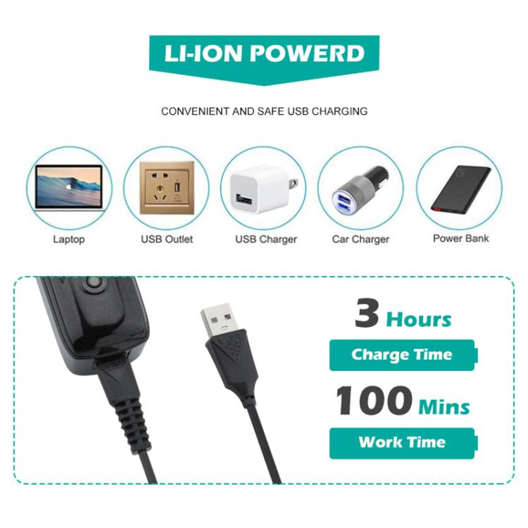 VGR V-653 Professional USB Electric Hair Clipper with Holder