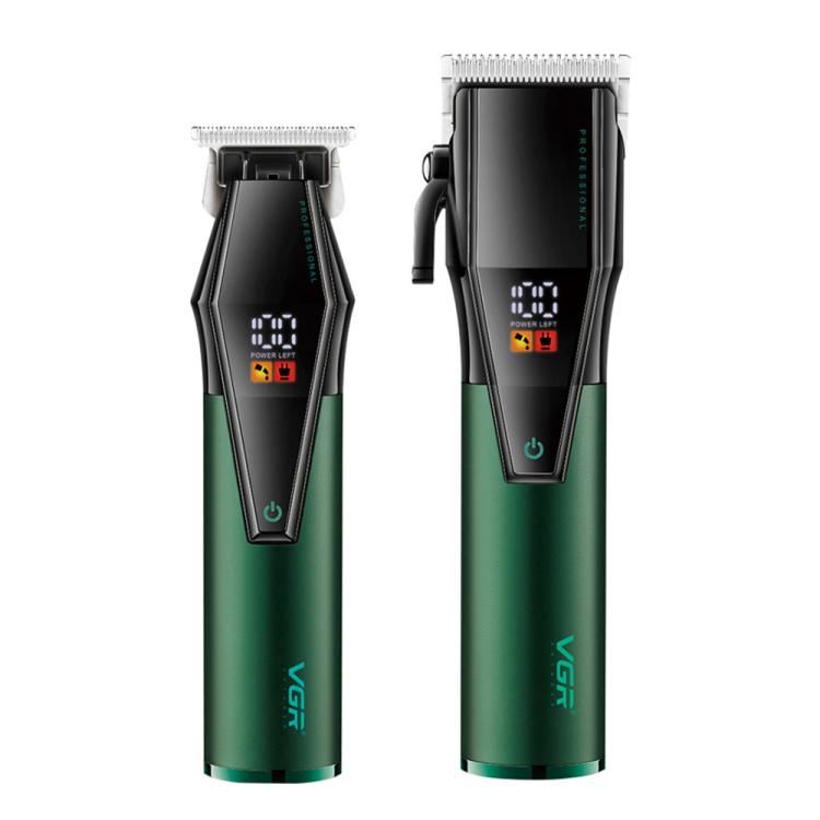 VGR V-677 LED Digital Display Electric Hair Clipper & Trimmer Set