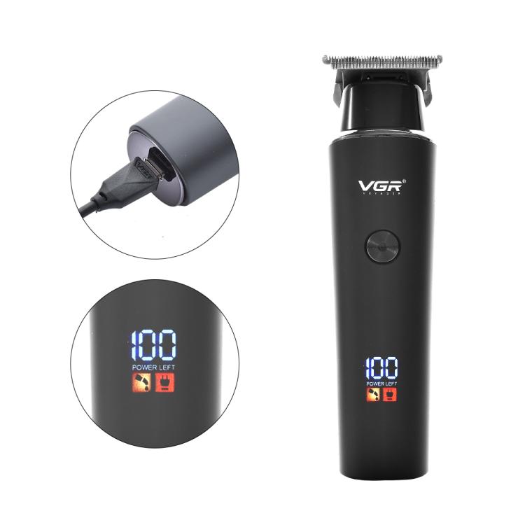 VGR V-937 LED Digital Display Salon USB Electric Hair Clipper