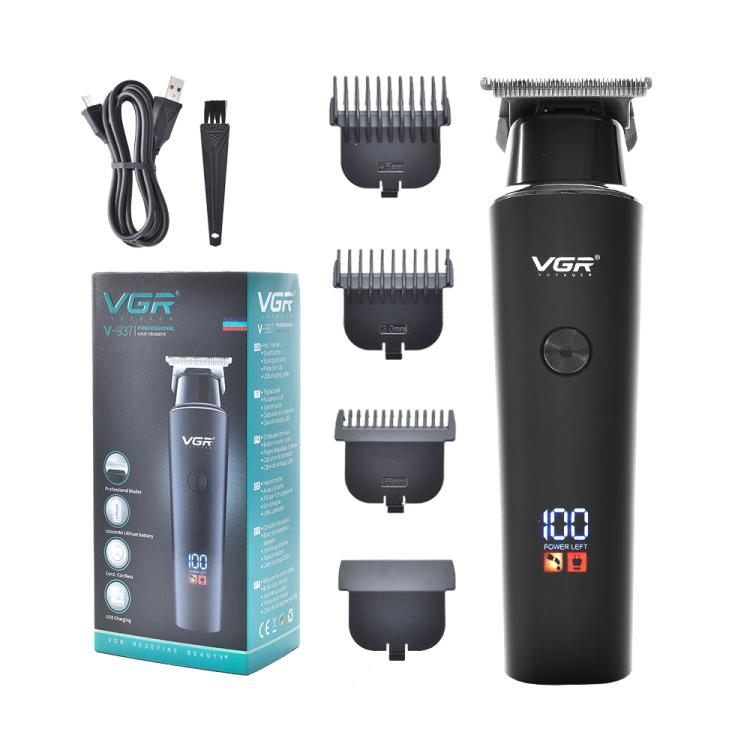 VGR V-937 LED Digital Display Salon USB Electric Hair Clipper