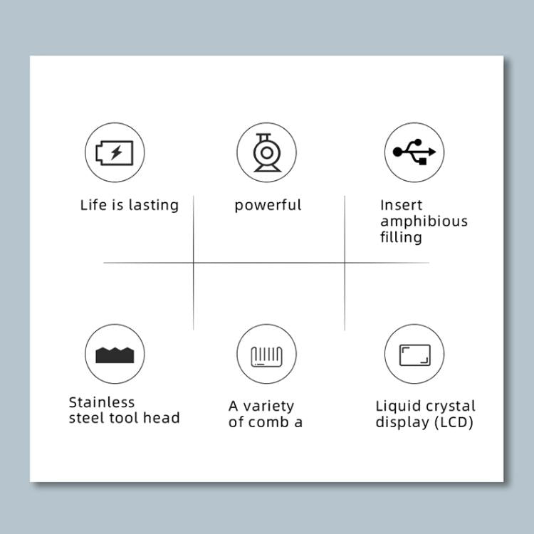 VGR V-937 LED Digital Display Salon USB Electric Hair Clipper