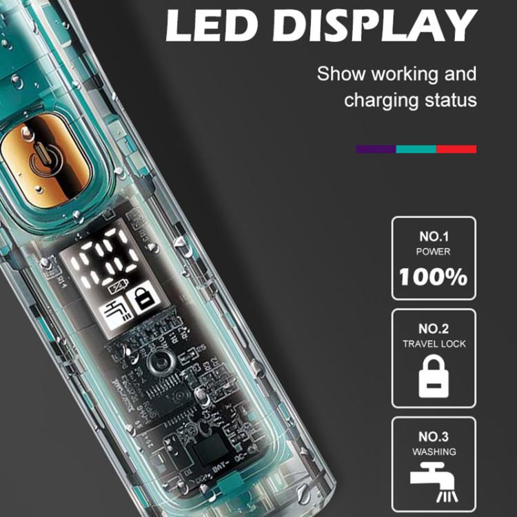 VGR V-961 IPX7 LED Digital Display USB Electric Hair Clipper