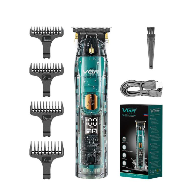 VGR V-961 IPX7 LED Digital Display USB Electric Hair Clipper