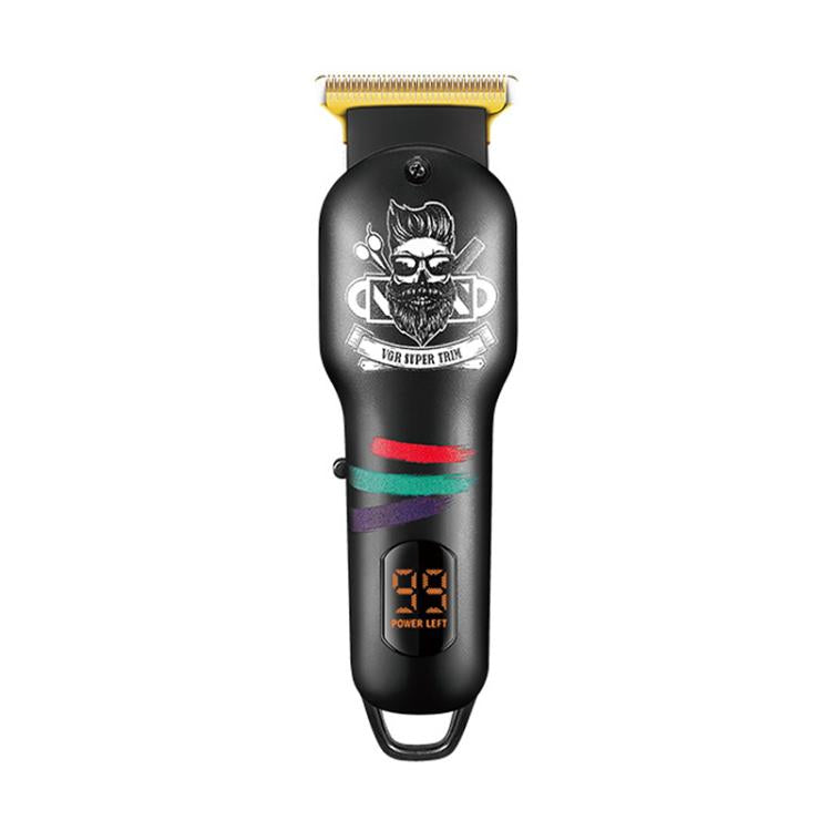 VGR V-971 Graffiti Design LED Digital Display USB Electric Hair Clipper
