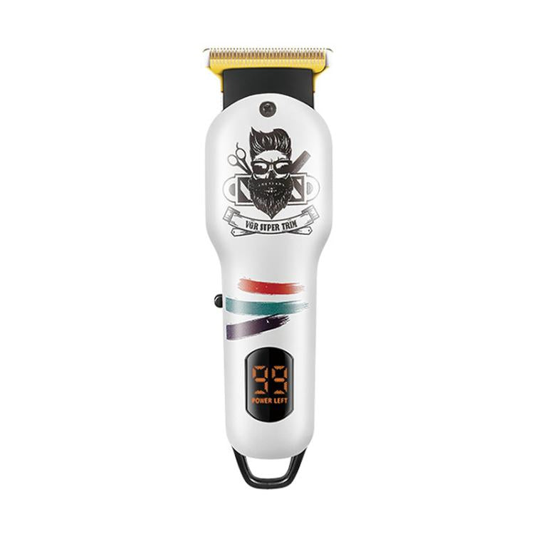 VGR V-971 Graffiti Design LED Digital Display USB Electric Hair Clipper