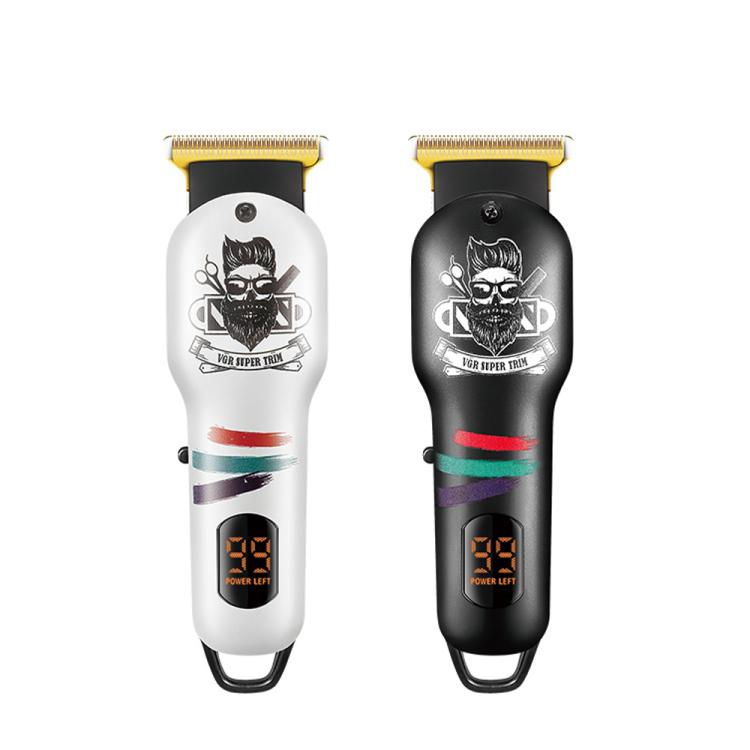 VGR V-971 Graffiti Design LED Digital Display USB Electric Hair Clipper