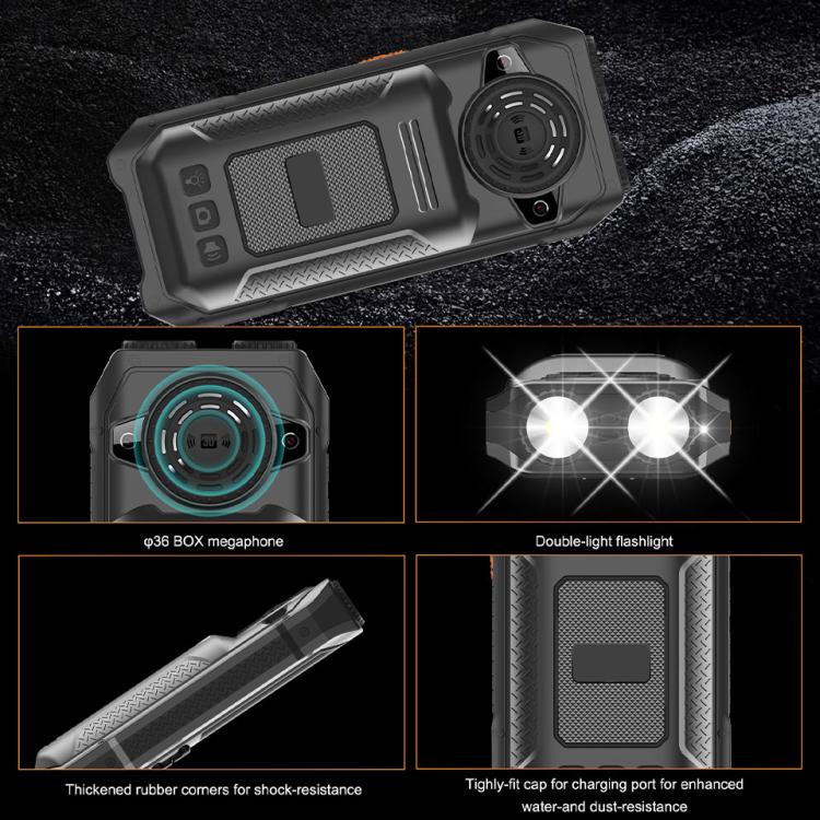 UNIWA M6000 Big Speaker Keypad Phone, 2.4 inch, Dual Flashlights, 21 Keys, SOS, FM, 4 SIM, GSM