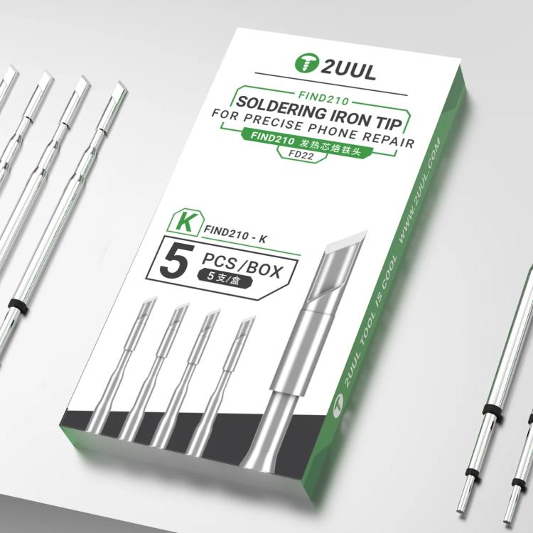 2uul 5 in 1 Soldering Iron Tips for Most C210 Soldering Station