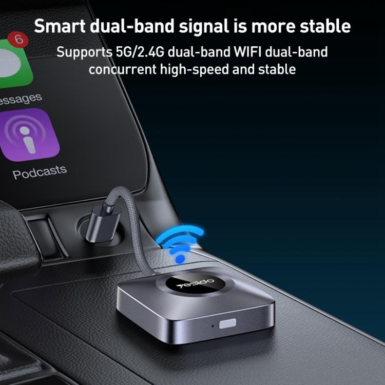 Yesido KM23 Wireless CarPlay with USB to Type-C Adapter