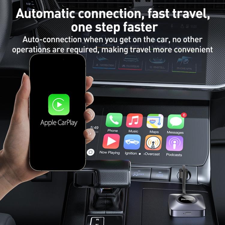 Yesido KM23 Wireless CarPlay with USB to Type-C Adapter