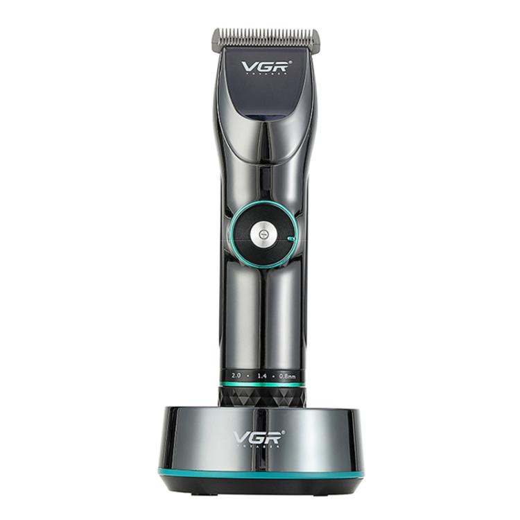 VGR V-256 5-gear Fine-tuning Digital Display USB Hair Clipper with Holder
