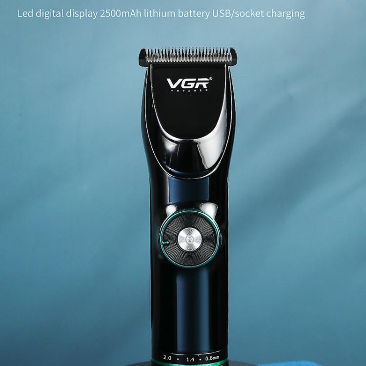 VGR V-256 5-gear Fine-tuning Digital Display USB Hair Clipper with Holder
