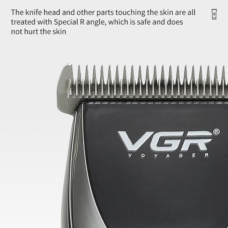 VGR V-256 5-gear Fine-tuning Digital Display USB Hair Clipper with Holder