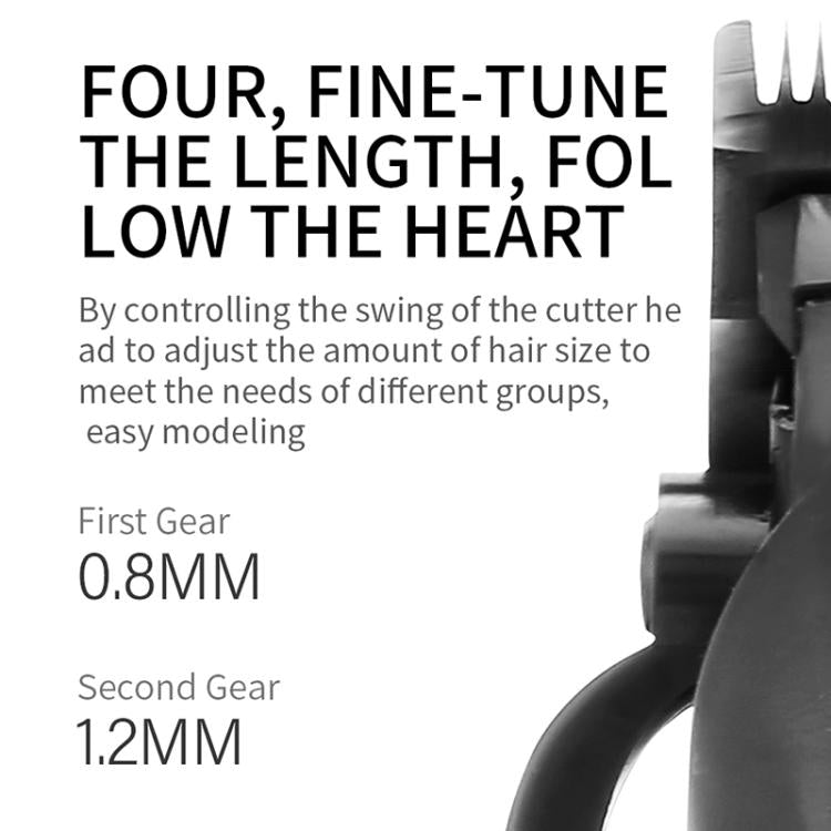 VGR VGR-282 4-gear Fine-tuning Digital Display USB Electric Hair Clipper