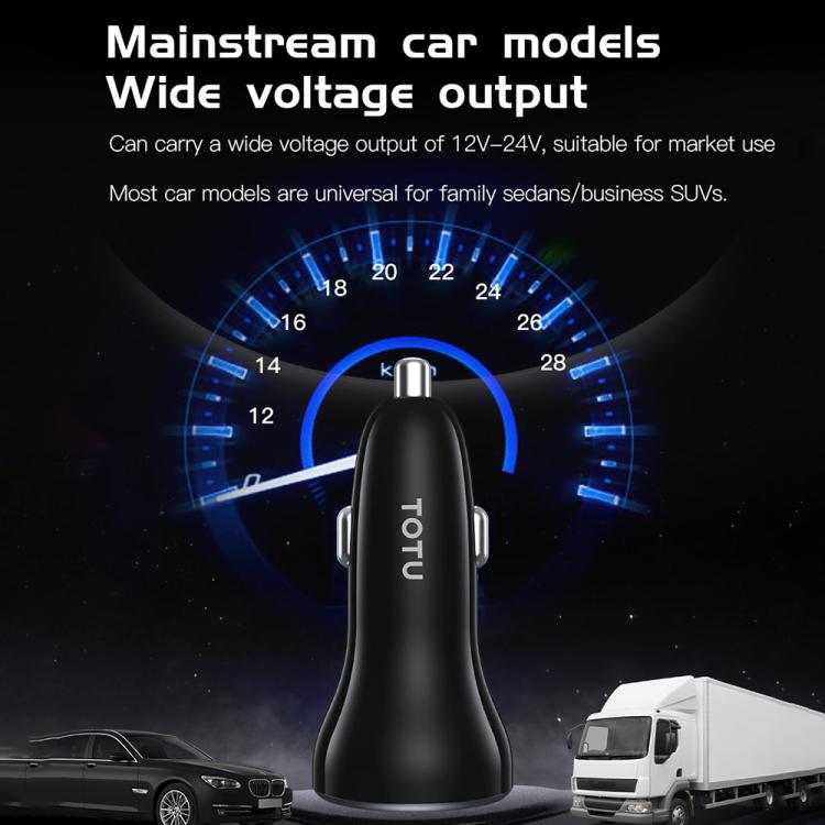 TOTU CC-6 60W USB-C / Type-C Dual Ports Fast Charging Car Charger