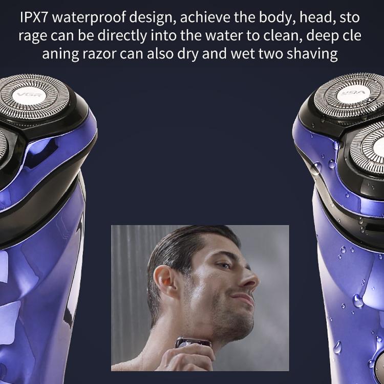 VGR V-305 Rotating Three-blade IPX7 Men Electric Shaver