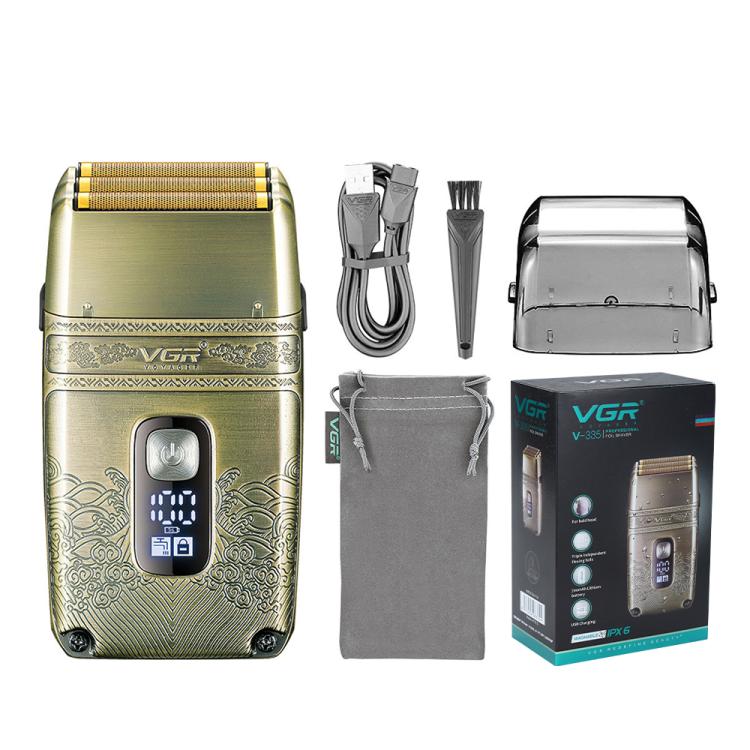VGR V-335 Retro Digital Display IPX6 Electric Shaver