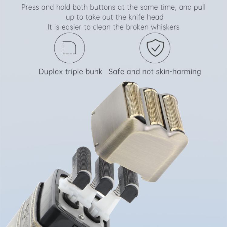 VGR V-335 Retro Digital Display IPX6 Electric Shaver