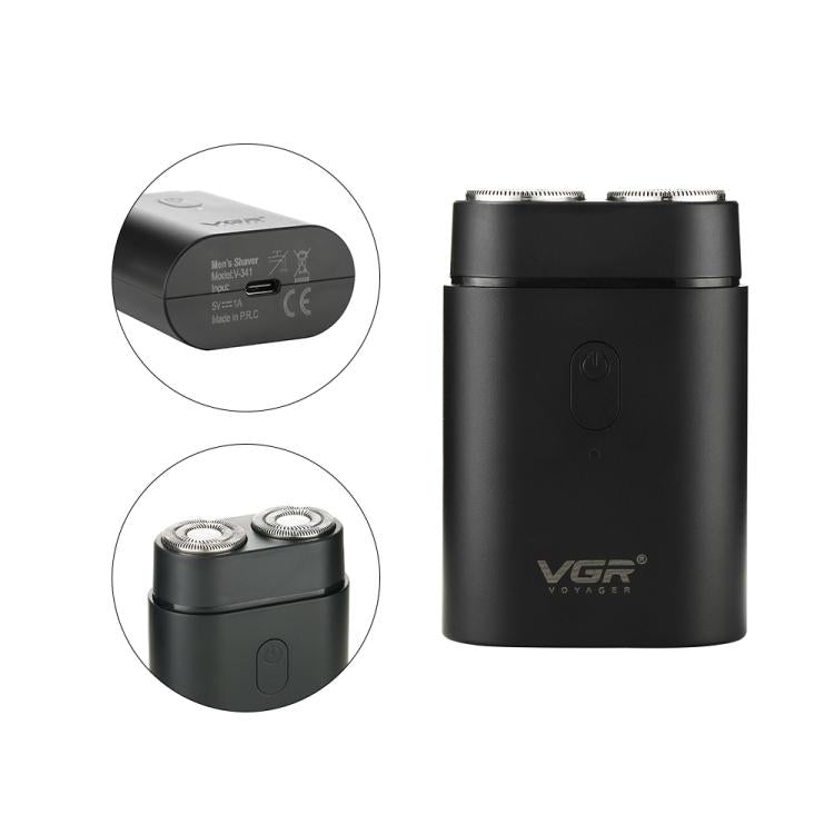 VGR V-341 Rotating 2 Cuttter Head Portable Electric Shaver