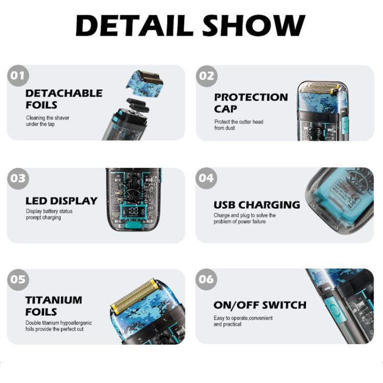 VGR V-352 Double Cutter Head Portable Electric Foil Shaver