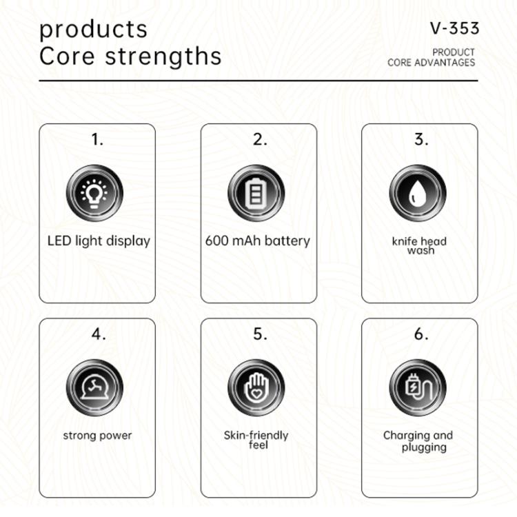 VGR V-353 Floating Cuttter Head Portable Electric Shaver