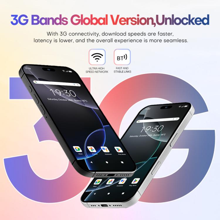 A88 / i16 Pro Max, 2GB+16GB, 6.6 inch Android 8.1 MTK6580A Quad Core, OTG, Network: 3G, Dual SIM